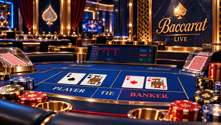 Luxurious Live Baccarat Table